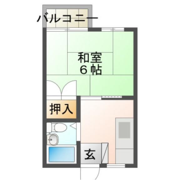 ハイツ芝(1K/3階)の間取り写真