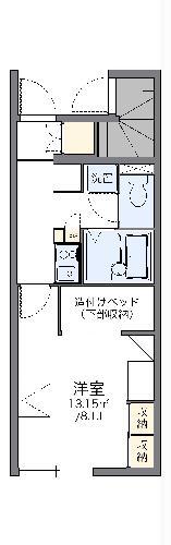 レオパレスサントエール富士塚(1K/1階)の間取り写真