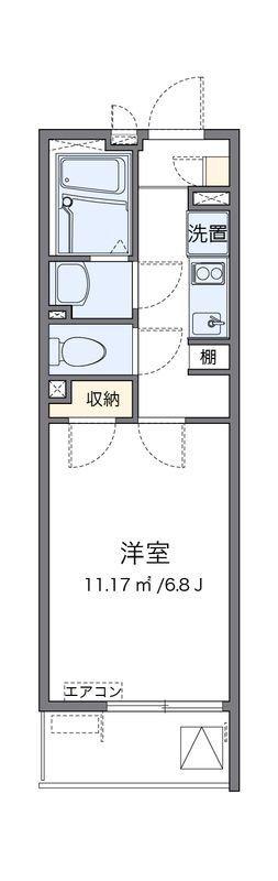 レオネクストさくらブリアン(1K/3階)の間取り写真