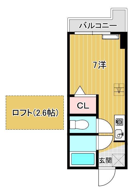 レジデンス新和(ワンルーム/3階)の間取り写真