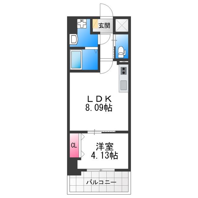 リアライズ堺宿院(1LDK/11階)の間取り写真