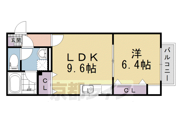 SUNSHINE八角(1LDK/2階)の間取り写真