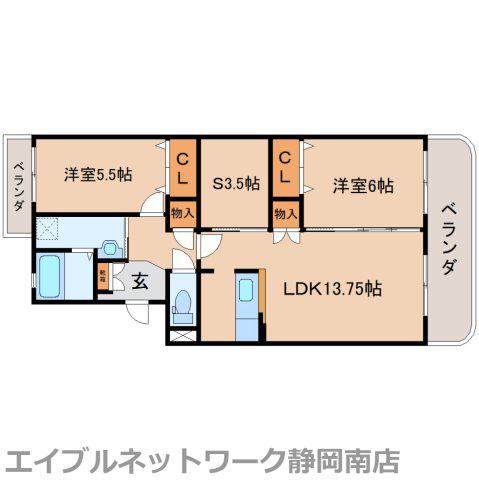エル・グランシャリオ(2SLDK/3階)の間取り写真