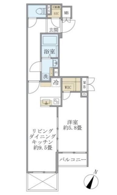 ビューテラス茗荷谷(1LDK/2階)の間取り写真