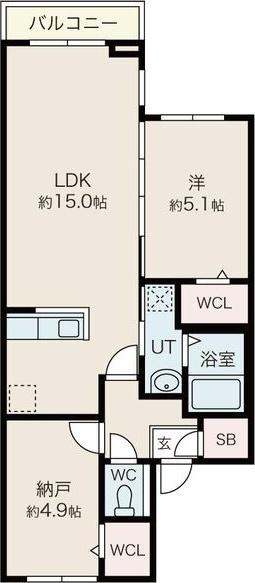 CREA琴似(2LDK/2階)の間取り写真