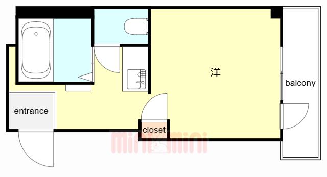 エスタイル尼崎(ワンルーム/5階)の間取り写真