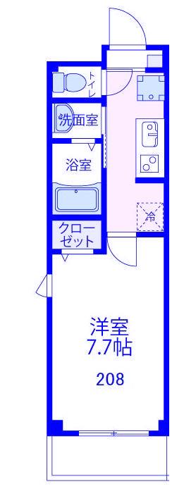 サンフィエスタ(1K/2階)の間取り写真