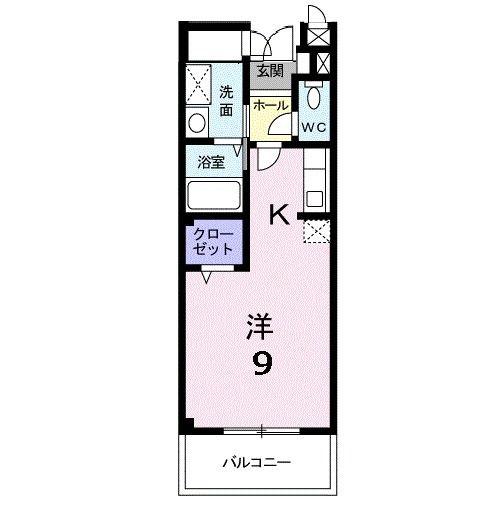 フレルミエール(1K/3階)の間取り写真