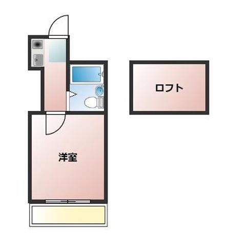 北小金第4レジデンス(1K/1階)の間取り写真