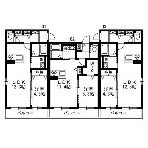 ソラティオ(1LDK/2階)の間取り写真