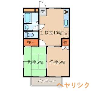 クレール新守A(2LDK/2階)の間取り写真