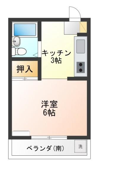 NYビル(1K/3階)の間取り写真