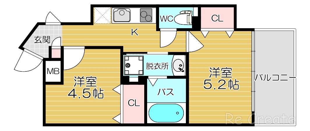 BLDK THEATER(2K/11階)の間取り写真