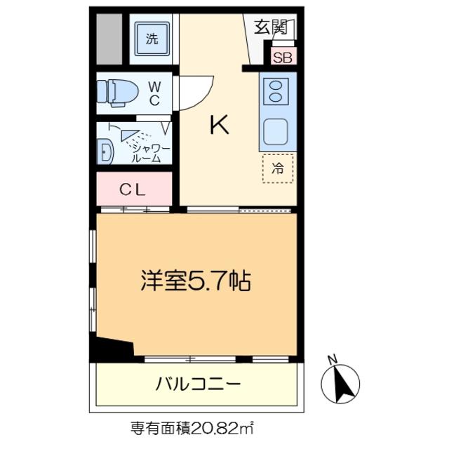 門前仲町杉田ビル(1K/3階)の間取り写真