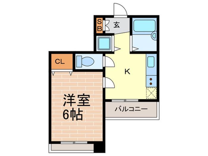 APRICITY西宮駅前(1K/4階)の間取り写真