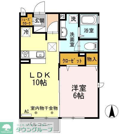 サン・ヴェール A棟(1LDK/1階)の間取り写真