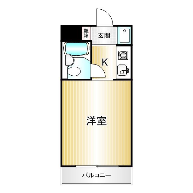 ダイアパレス目黒本町(ワンルーム/1階)の間取り写真