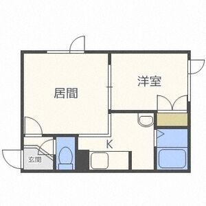 第5家土住マンション(1LDK/2階)の間取り写真