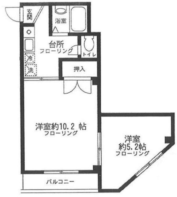 STハイム(2K/2階)の間取り写真