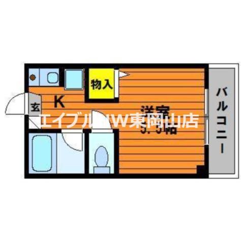 ガーデンハイツほなみ(1K/2階)の間取り写真