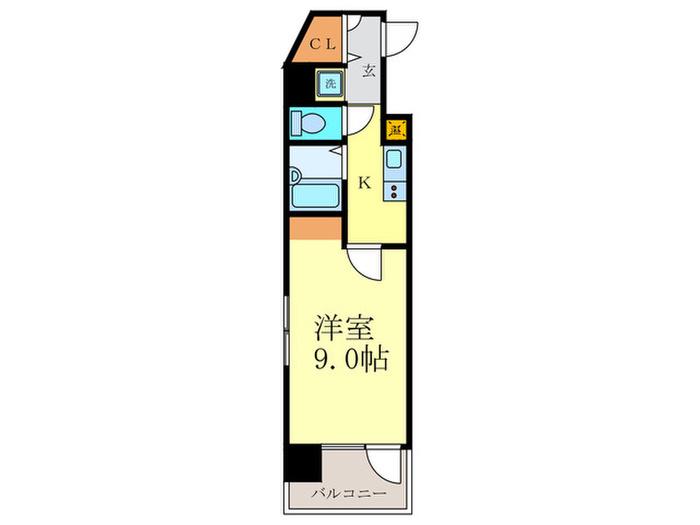 CASA.DOLCE(1K/6階)の間取り写真