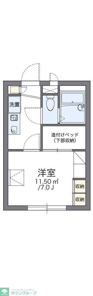 レオパレスユイット(1K/2階)の間取り写真