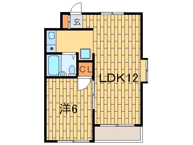 ベストンハイム元町(1LDK/8階)の間取り写真