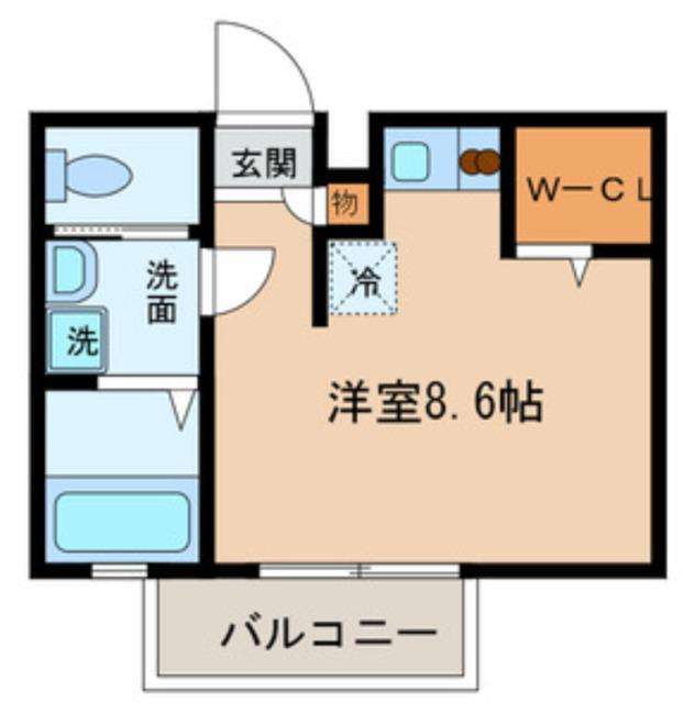 エルミタージュ(ワンルーム/1階)の間取り写真
