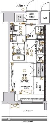 CREST TAPP 川崎II(1K/7階)の間取り写真