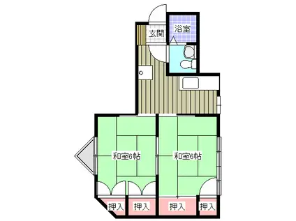 ぐらん・ど・むーる(2K/2階)の間取り写真