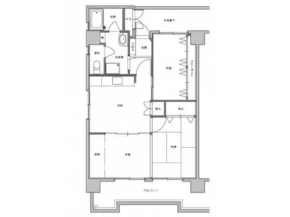 プレジデントコーポ中央ビル(3DK/3階)の間取り写真