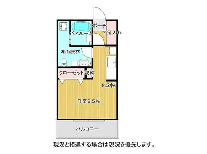 GRANDPA(1K/3階)の間取り写真