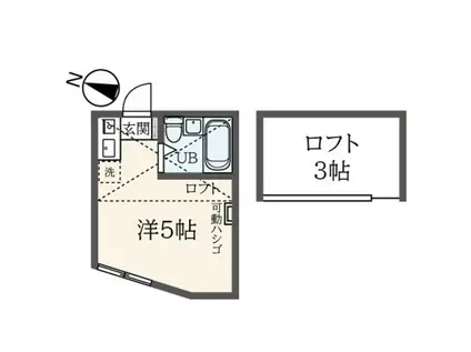 ユナイト清水ヶ丘アナ・ロッキング(ワンルーム/2階)の間取り写真