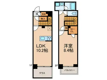 URBANLINK護国寺(1LDK/1階)の間取り写真