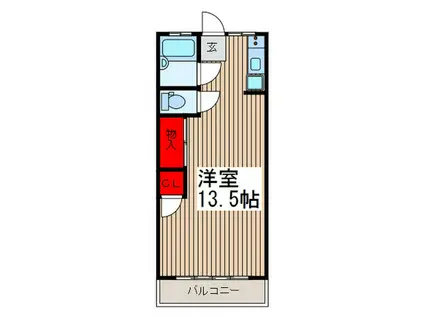 平田マンション(ワンルーム/3階)の間取り写真