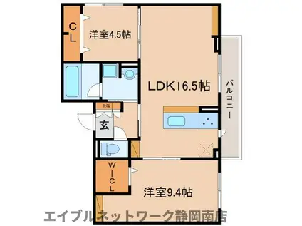 CASAMONTE(2LDK/2階)の間取り写真