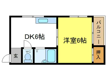 サンシティ平野(1DK/5階)の間取り写真