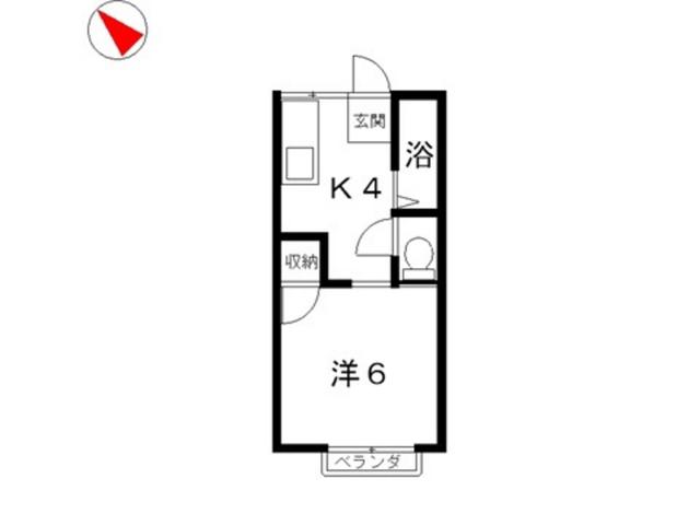 エビスコーポ(1K/2階)の間取り写真