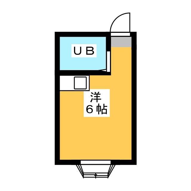 京王井の頭線 久我山駅 徒歩2分 2階建 築54年(ワンルーム/1階)の間取り写真