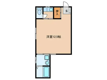 葉月コーポ(ワンルーム/1階)の間取り写真