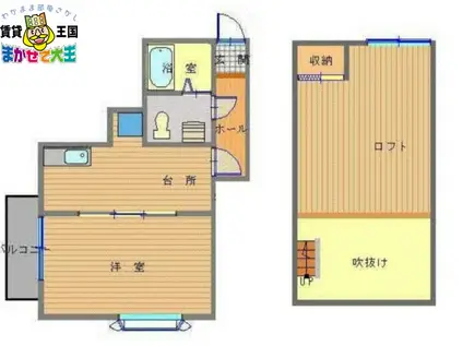アークヒルズ昭和町(1DK/1階)の間取り写真