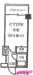 ベルトピア手柄I(ワンルーム/4階)の間取り写真