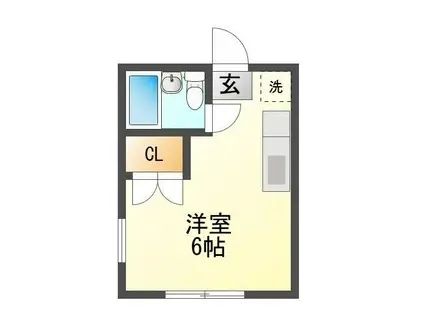 スバルハイム(ワンルーム/1階)の間取り写真