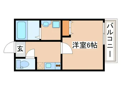 シャトーブリック(1K/1階)の間取り写真