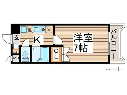 メゾンドマルキーズⅡ(1K/2階)の間取り写真