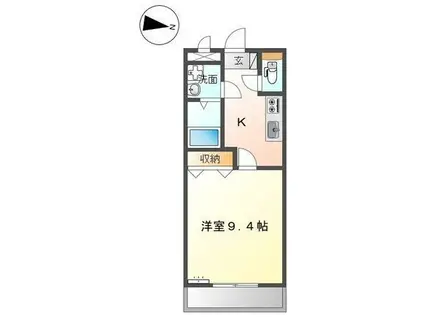 FS COURT(1K/1階)の間取り写真