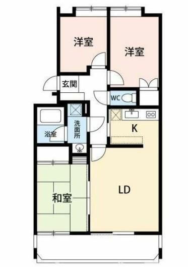 リベルテ東山(3LDK/2階)の間取り写真