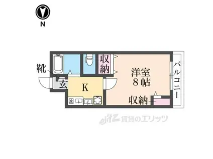 イーストヴィラキタ(1K/3階)の間取り写真