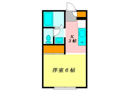 エステート秋山(1K/1階)の間取り写真