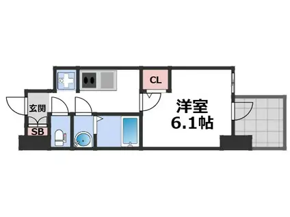 セレニテ日本橋エクラ(1K/9階)の間取り写真